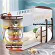 ACME Neptune Wooden Twin over Twin Storage Bunk Bed in White and Chocolate
