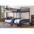 ACME Brantley II Queen over Queen Metal Bunk Bed in Sandy Black