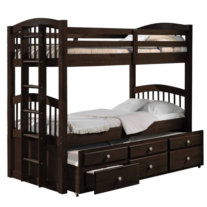 bunk bed with trundle and storage