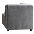ACME Bois Velvet Upholstered Wedge with Pillow in Gray
