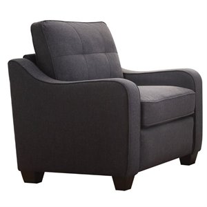 acme cleavon ii accent chair in gray