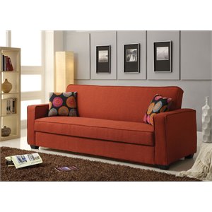 ACME Shani Storage Convertible Sofa in Red
