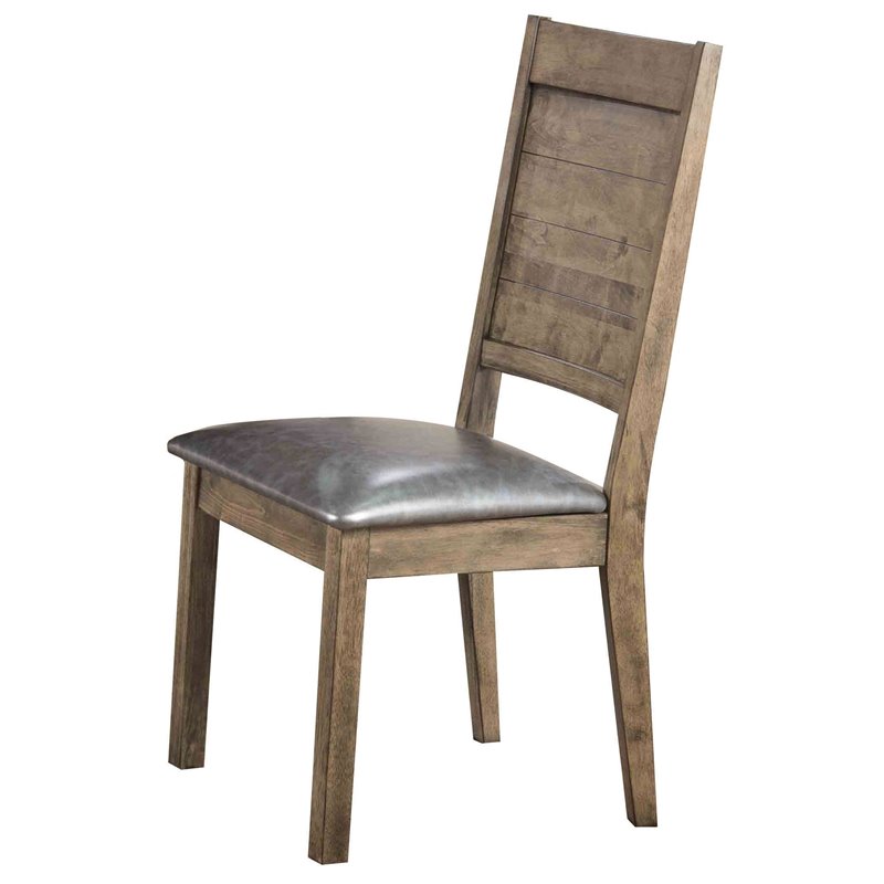 Acme Ramona Faux Leather Dining Side Chair In Rustic Oak Set 2 72002 Acme Ramona Faux Leather Dining Side Chair In Rustic Oak Set 2