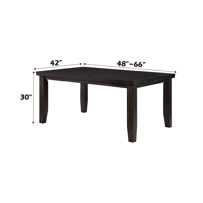 ACME Urbana Rectangular Wooden Extendable Dining Table in Espresso