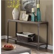 ACME Gorden Wooden Console Table with Casters in Weathered Oak