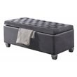 ACME Rebekah Fabric Tufted Upholstered Bench with Storage in Gray