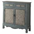 ACME Winchell 2 Drawers Wooden Console Table with 2 Doors in Antique Blue