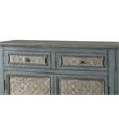 ACME Winchell 2 Drawers Wooden Console Table with 2 Doors in Antique Blue