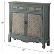 ACME Winchell 2 Drawers Wooden Console Table with 2 Doors in Antique Blue