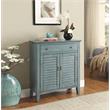 ACME Winchell 1 Drawer Wooden Console Table with 2 Doors in Antique Blue