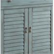 ACME Winchell 1 Drawer Wooden Console Table with 2 Doors in Antique Blue