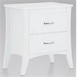 ACME Babb Wooden Rectangular Nightstand with 2 Drawers and Tapered Legs in White