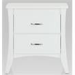 ACME Babb Wooden Rectangular Nightstand with 2 Drawers and Tapered Legs in White