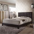 ACME Masate Faux Leather Upholstered Queen Panel Bed in Espresso