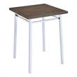 ACME Nadie Wood and Metal Square Pub Table in Oak and Chrome