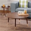 ACME Dein Round Wooden Top End Table in Walnut