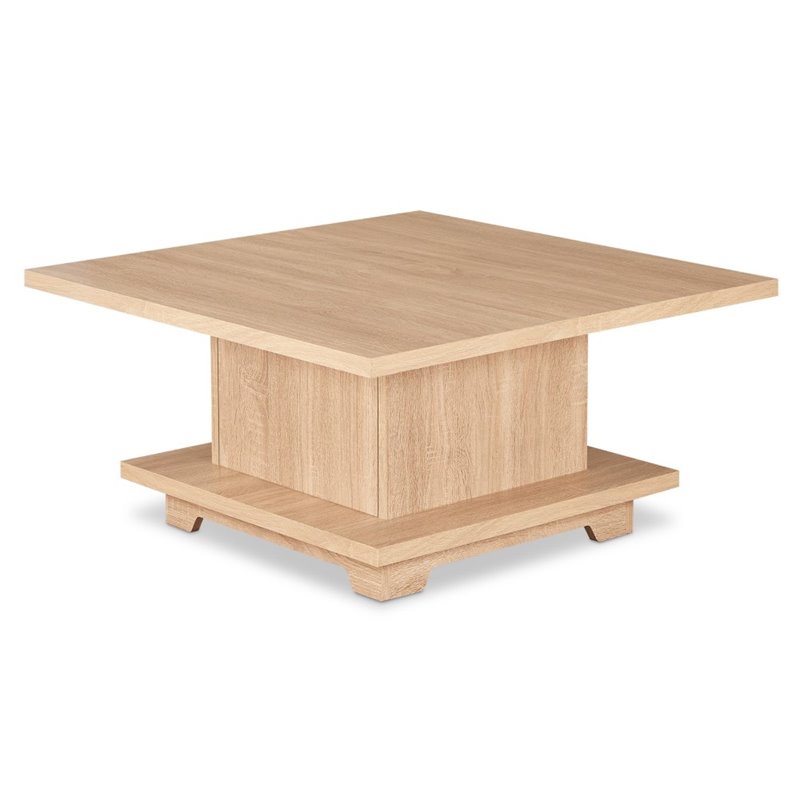 Acme Tally Square Coffee Table In Weathered Oak Acme Tally Square Coffee Table In Weathered Oak