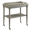 ACME Frisco Wooden Tray Table with Bottom Shelf in Antique Slate Gray