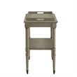 ACME Frisco Wooden Tray Table with Bottom Shelf in Antique Slate Gray