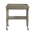 ACME Frisco Wooden Tray Table with Bottom Shelf in Antique Slate Gray