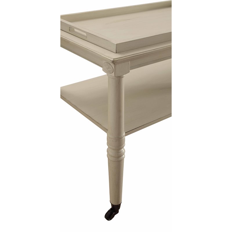ACME Frisco Tray Table in Antique White