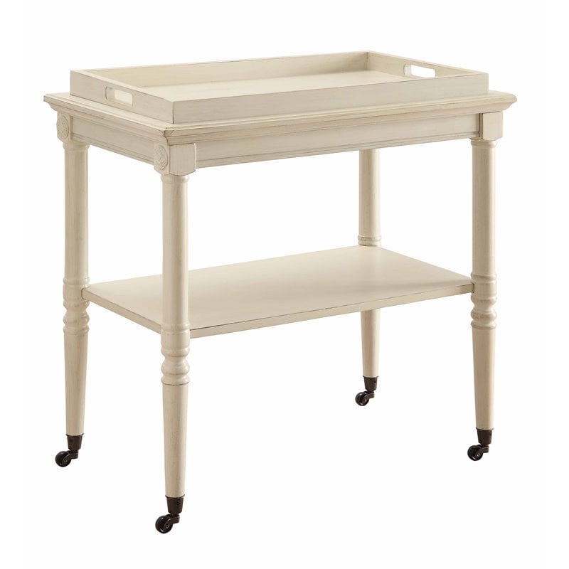 ACME Frisco Tray Table in Antique White