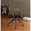 ACME Hallie Leather Swivel Office Chair in Vintage Black