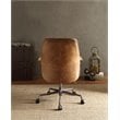 ACME Hamilton Leather Swivel Office Chair in Coffee