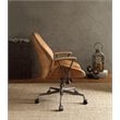 ACME Hamilton Leather Swivel Office Chair in Coffee