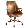 ACME Hamilton Leather Swivel Office Chair in Coffee
