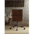 ACME Furniture Harith Leather Upholstered Swivel Office Chair in Retro Brown