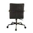 ACME Harith Leather Swivel Office Chair in Antique Ebony