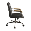 ACME Harith Leather Swivel Office Chair in Antique Ebony