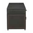 ACME Actaki 3-Drawer Wooden Executive Desk with 2 Doors in Sandy Gray