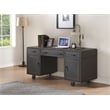 ACME Actaki 3-Drawer Wooden Executive Desk with 2 Doors in Sandy Gray
