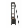ACME Actaki Rectangular 64-inch Etagere Bookcase with Ladder in Sandy Gray Wood