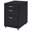 ACME Coleen Rectangular 3-Drawer Mobile File Cabinet in Glossy Black Wood