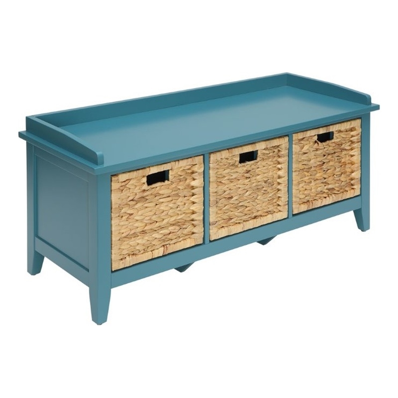 ACME Flavius Storage Bench in Teal