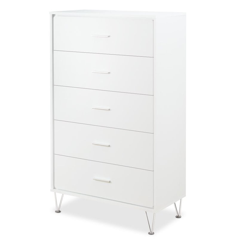 Acme Deoss 5 Drawer Chest In White 97364