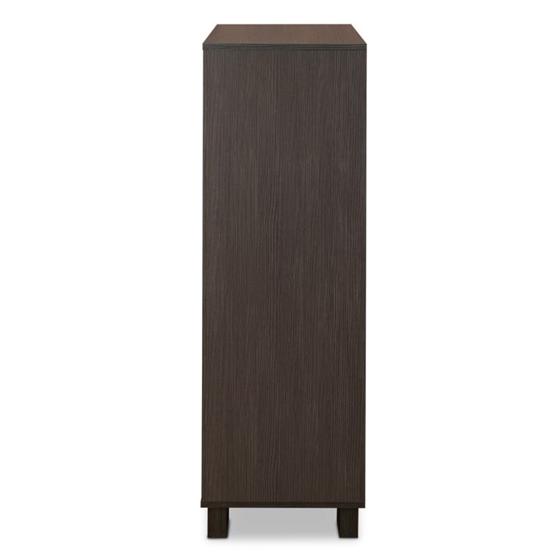 ACME Eloy Wooden Rectangular Chest with 5 Storage Drawers in Walnut and Espresso
