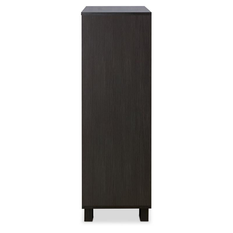 ACME Eloy Wooden Rectangular Chest with 5 Storage Drawers in White and Espresso