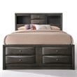 ACME Ireland King Captain's Bed in Gray Oak