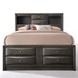 ACME Ireland Queen Wooden Captain's Bed with Storage Drawers in Gray Oak