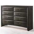 ACME Ireland 8 Drawer Dresser in Gray Oak