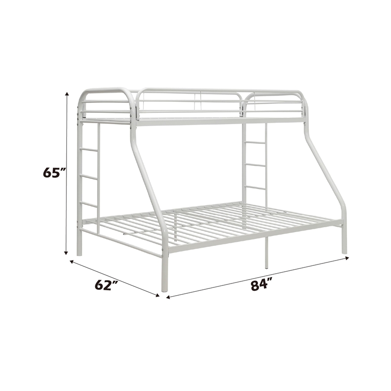 ACME Tritan Twin XL Over Queen Bunkbed in White