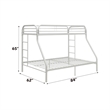 ACME Tritan Twin XL Over Queen Bunkbed in White