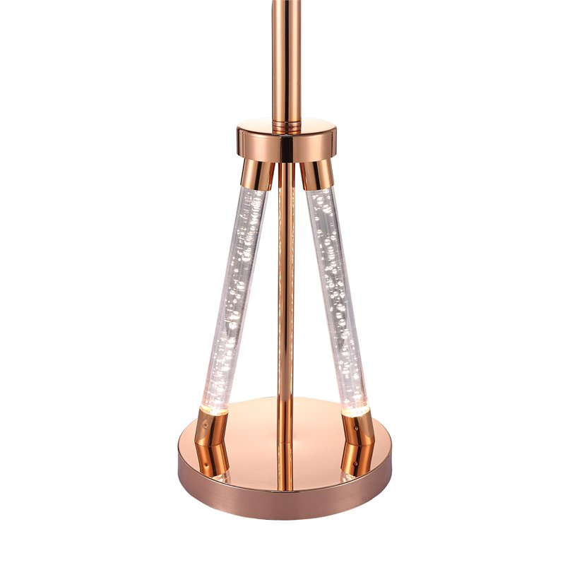 Acme Cici Floor Lamp In Rose Gold