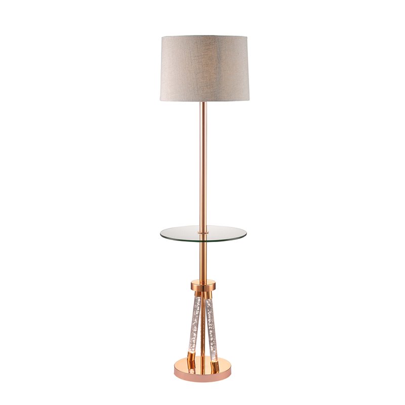 Acme Cici Floor Lamp In Rose Gold