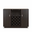 ACME Hazen Rectangular Wood Server with Wine and Stemware Rack in Espresso