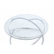 ACME Furniture Marlon Round Glass & Metal Coffee Table in Clear/Chrome